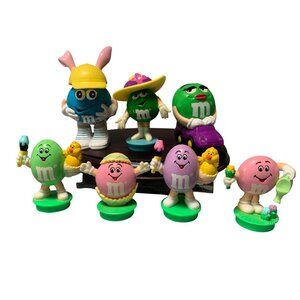 Vintage M&Ms Easter-Themed Candy Tube Toppers Cake Decorations Set 7